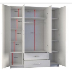 Szafa z lustrem i szufladami NOAH | BeautySofa24.pl