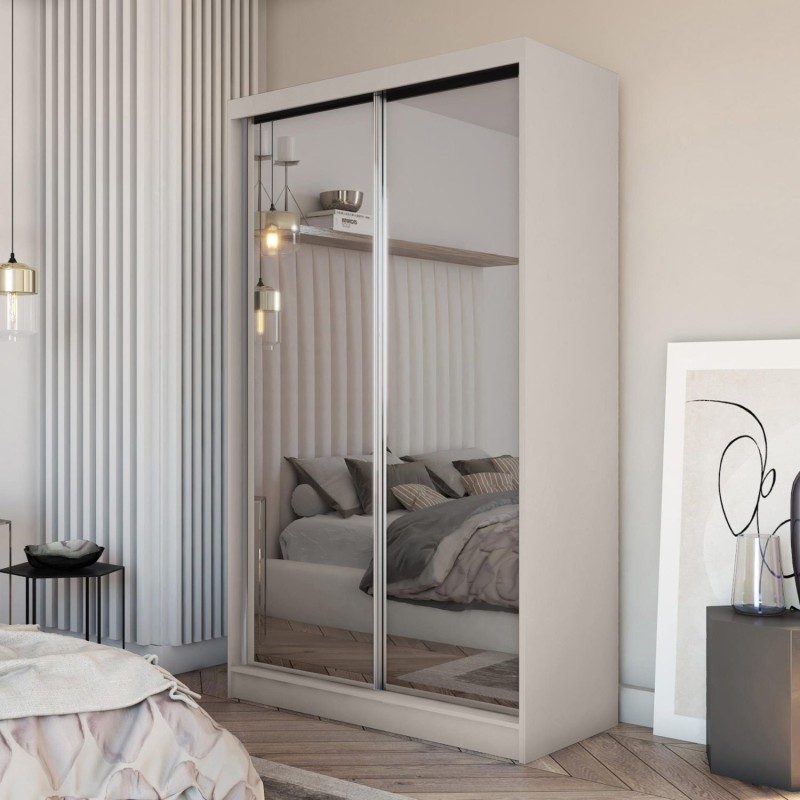 Szafa przesuwna z lustrem i szufladami Debra II | Beautysofa24.pl