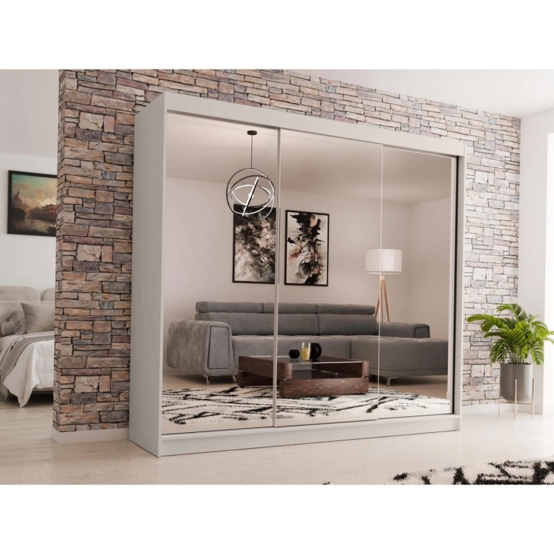 Szafa przesuwna z lustrem i szufladami Debra II | Beautysofa24.pl