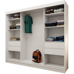 Szafa przesuwna z lustrem i szufladami GAJA II | Beautysofa24.pl