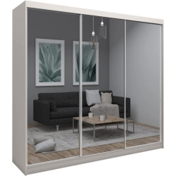 Szafa przesuwna z lustrem i szufladami Debra II | Beautysofa24.pl