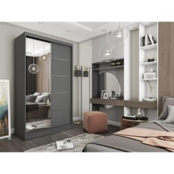 Szafa przesuwna z lustrem i szufladami MARIKA II | Beautysofa24.pl