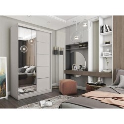 Szafa przesuwna z lustrem i szufladami MARIKA II | Beautysofa24.pl