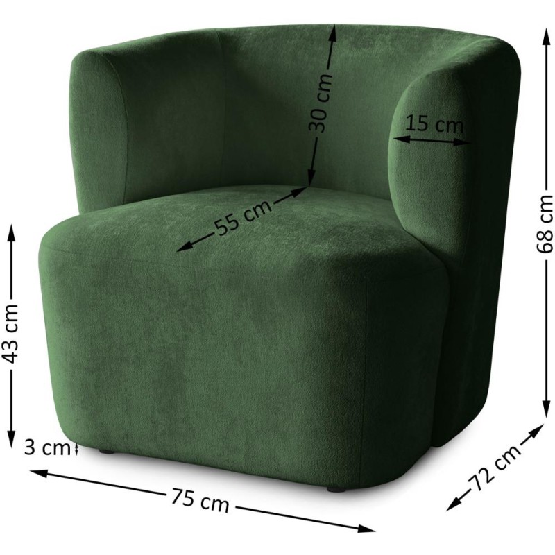 Fotel tapicerowany NORI | BeautySofa24.pl