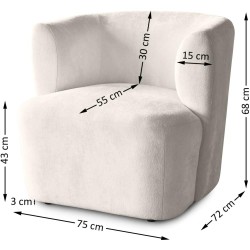 Fotel tapicerowany NORI | BeautySofa24.pl