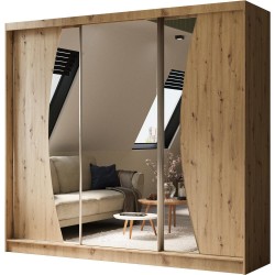 Szafa przesuwna z lustrem i szufladami VOX II | Beautysofa24.pl