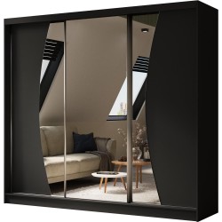 Szafa przesuwna z lustrem i szufladami VOX II | Beautysofa24.pl