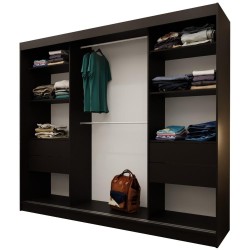 Szafa przesuwna z lustrem i szufladami VOX II | Beautysofa24.pl