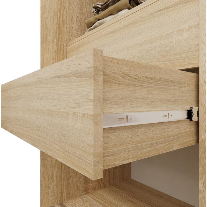 Szafa przesuwna z lustrem i szufladami VOX II | Beautysofa24.pl