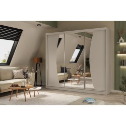 Szafa przesuwna z lustrem i szufladami VOX II | Beautysofa24.pl