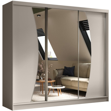 Szafa przesuwna z lustrem i szufladami VOX II | Beautysofa24.pl