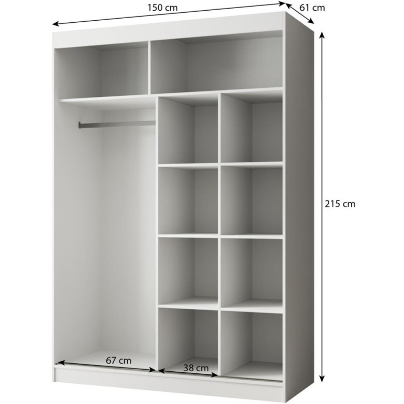 Szafa przesuwna z lustrem PACO | BeautySofa24.pl