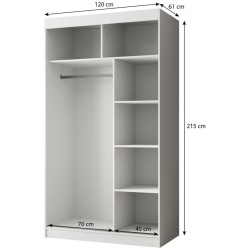 Szafa przesuwna z lustrem PACO | BeautySofa24.pl