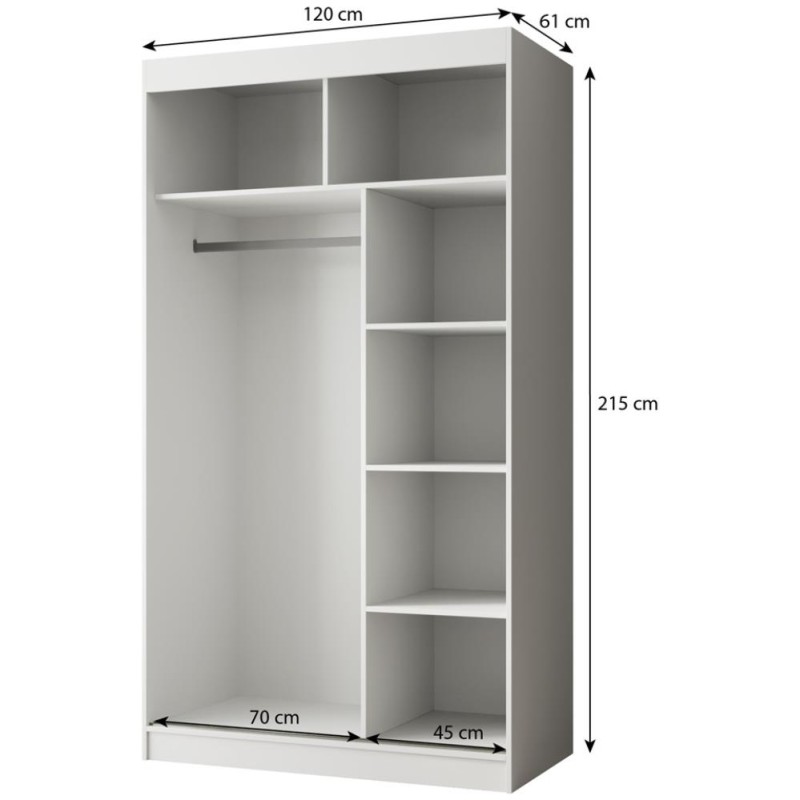 Szafa przesuwna z lustrem PACO | BeautySofa24.pl