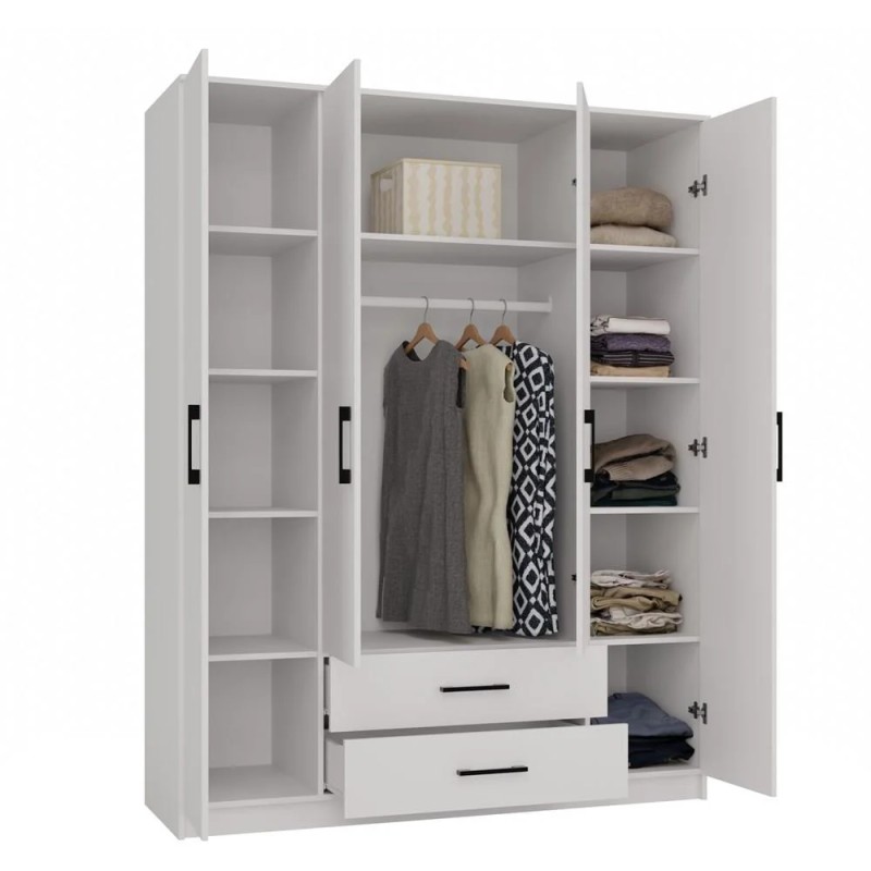 Szafa czterodrzwiowa z szufladami FELIX | BeautySofa24.pl