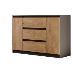 Komoda dwudrzwiowa z trzema szufladami LEMON | Beautysofa24.pl
