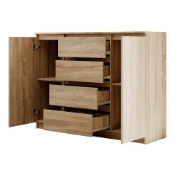 Komoda dwudrzwiowa z czterema szufladami LEMON | Beautysofa24.pl