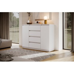 Komoda dwudrzwiowa z czterema szufladami LEMON | Beautysofa24.pl