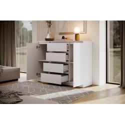 Komoda dwudrzwiowa z czterema szufladami LEMON | Beautysofa24.pl