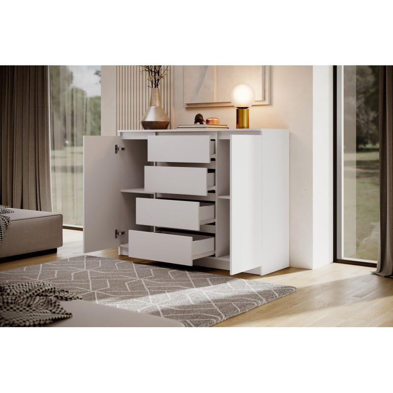 Komoda dwudrzwiowa z czterema szufladami LEMON | Beautysofa24.pl