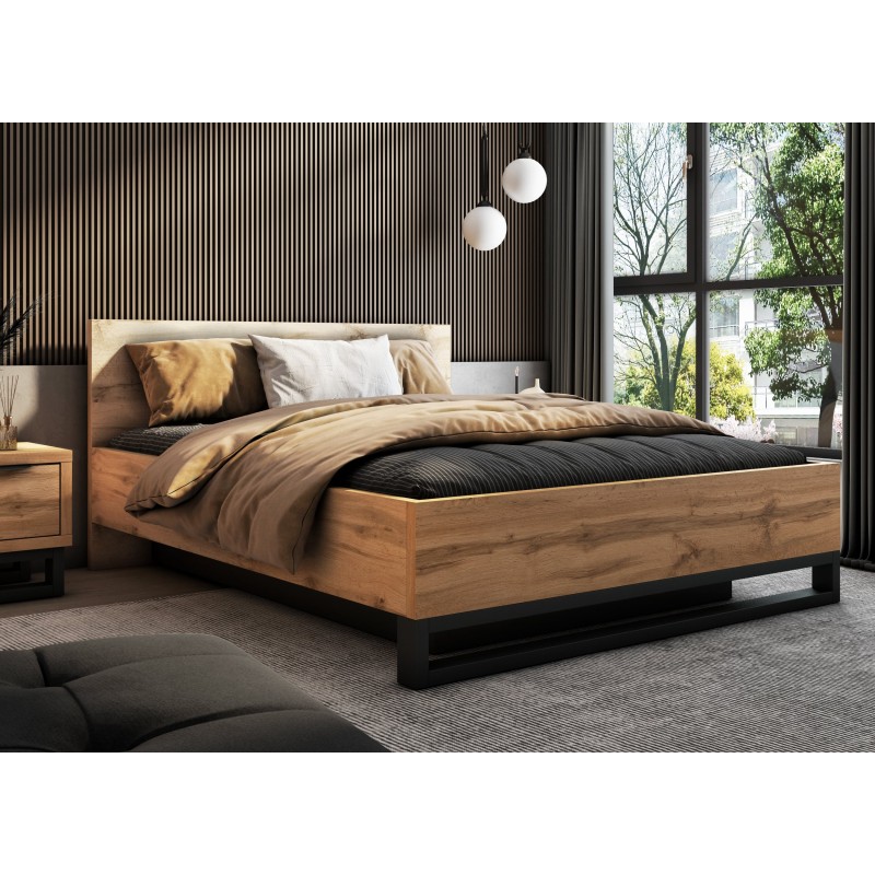 Łóżko z pojemnikiem i podnoszonym stelażem HALLE | Beautysofa24.pl