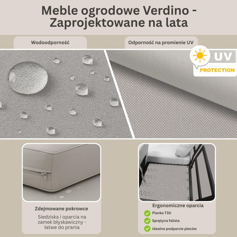 Sofa ogrodowa trzyosobowa VERDINO II | BeautySofa24.pl
