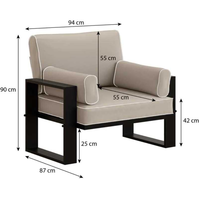 Zestaw Mebli Ogrodowych 3+1+1 Verdino | BeautySofa24.pl