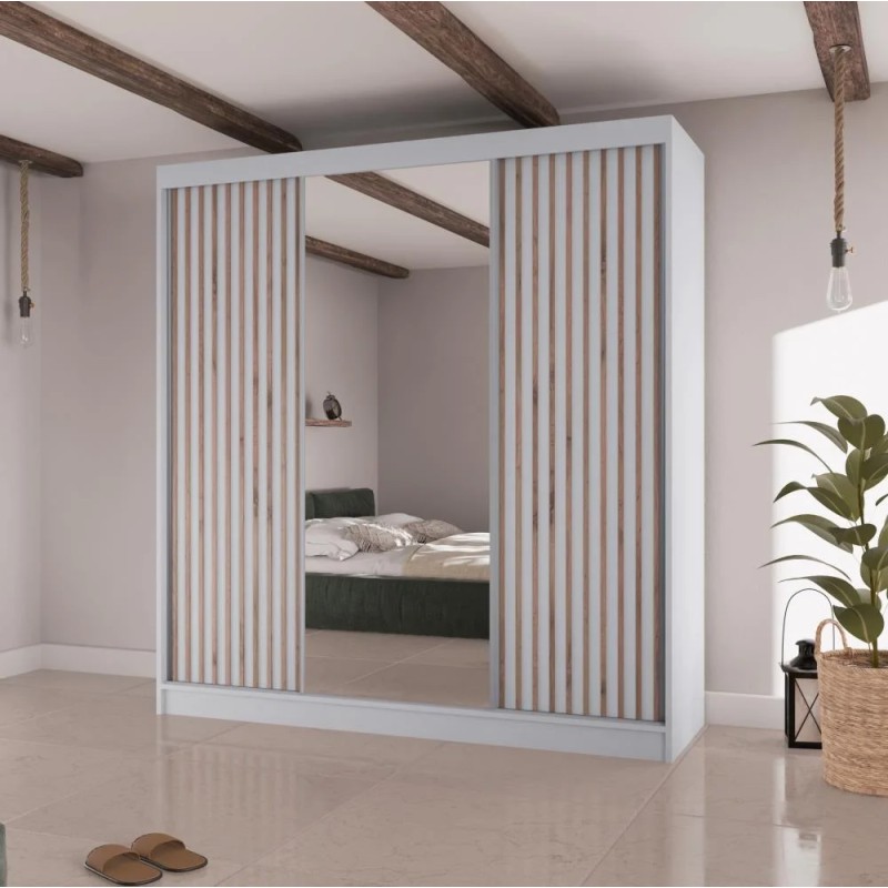 Szafa przesuwna z Lustrem i Lamelami LICO II