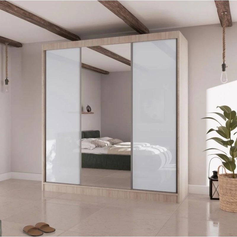 Szafa przesuwna z lustrem i szufladami VELIS II