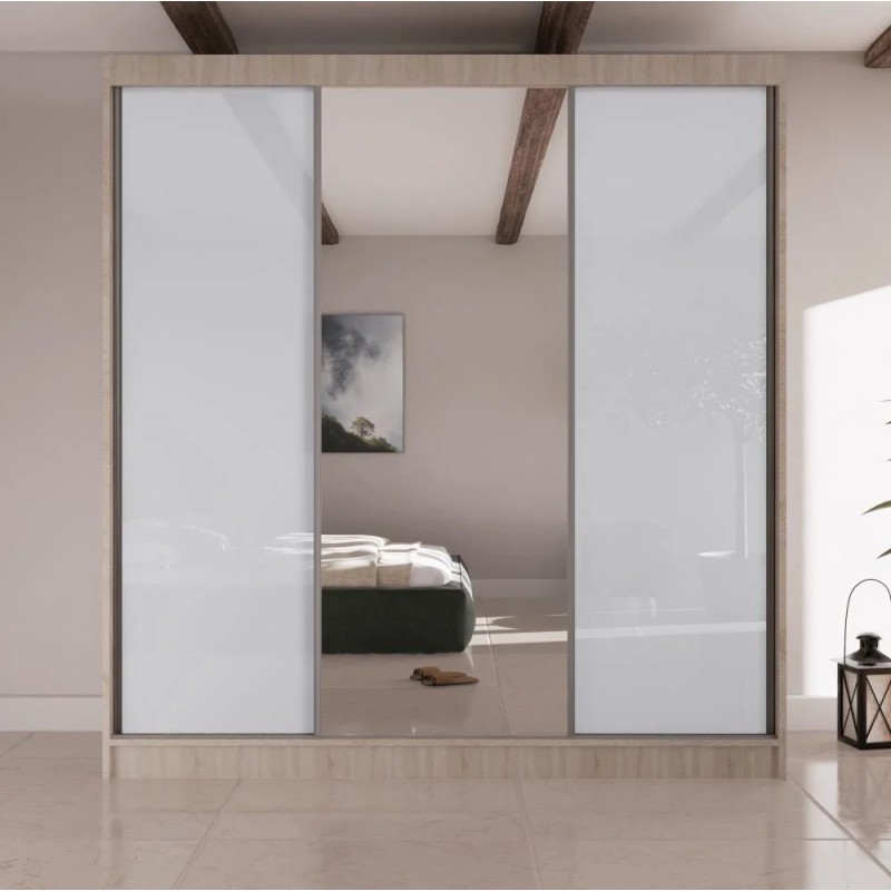 Szafa przesuwna z lustrem i szufladami VELIS II