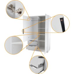 Szafa z drzwiami skrzydłowymi NIKO