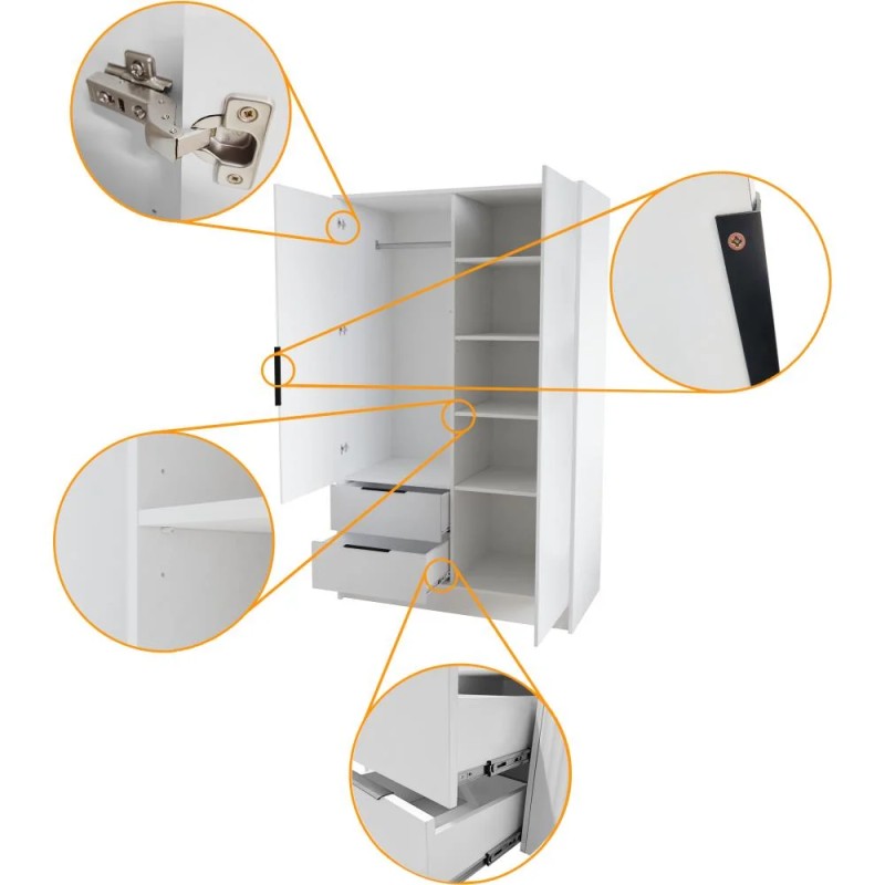 Szafa z drzwiami skrzydłowymi NIKO