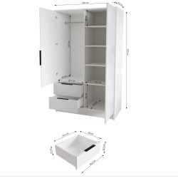 Szafa z drzwiami skrzydłowymi NIKO