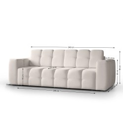 Sofa trzyosobowa z funkcją spania BONA