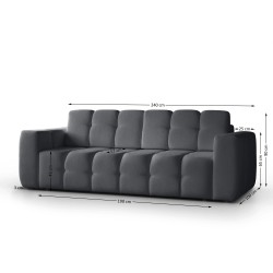 Sofa trzyosobowa z funkcją spania BONA