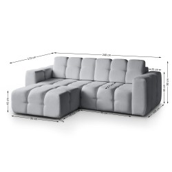 Zestaw wypoczynkowy BONA Sofa + Fotel + Pufa