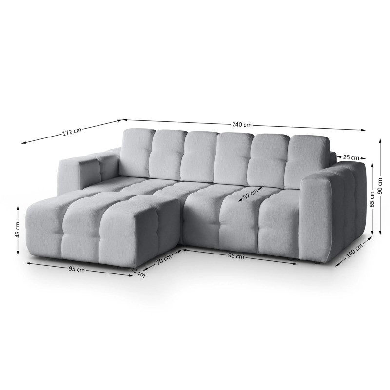 Zestaw wypoczynkowy BONA Sofa + Fotel + Pufa