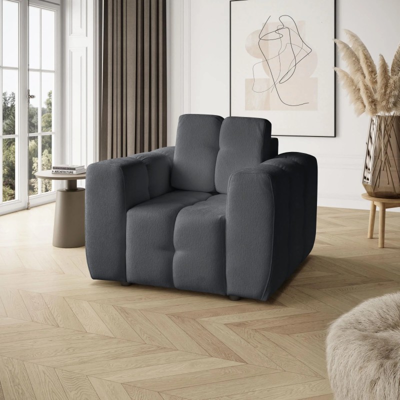 Zestaw wypoczynkowy BONA Sofa + Fotel + Pufa