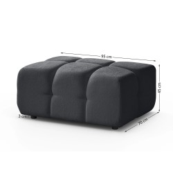 Zestaw wypoczynkowy BONA Sofa + Fotel + Pufa