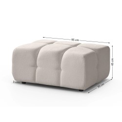 Zestaw wypoczynkowy BONA Sofa + Fotel + Pufa