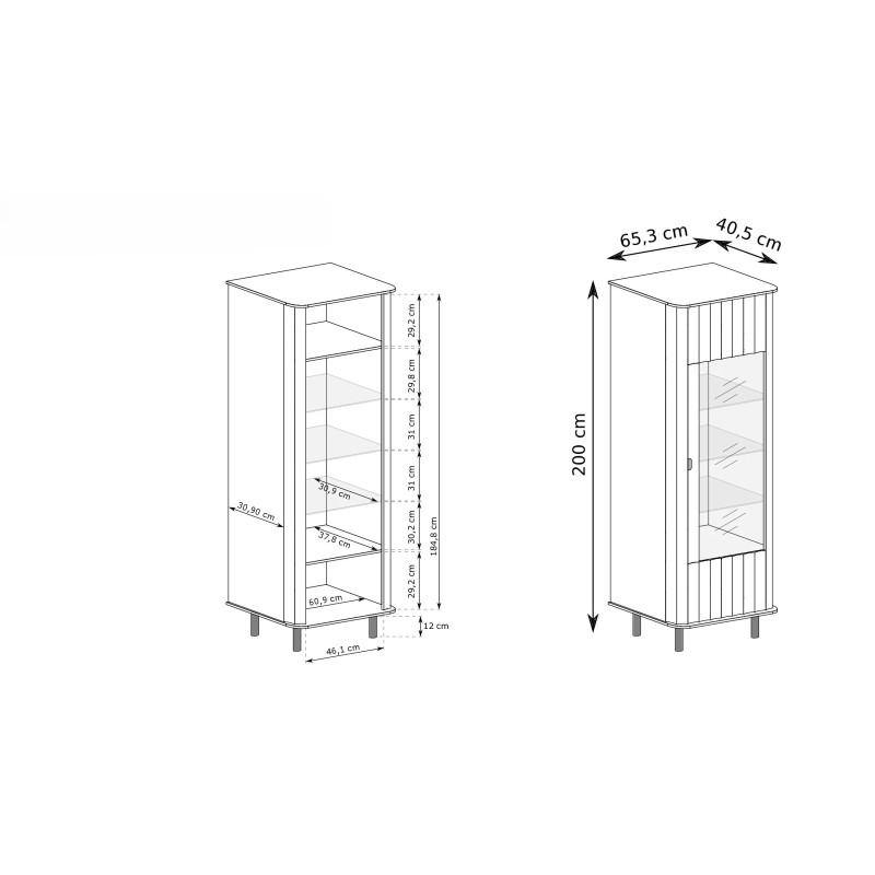 Witryna do salonu NEVADA – nowoczesny styl i praktyczne przechowywanie