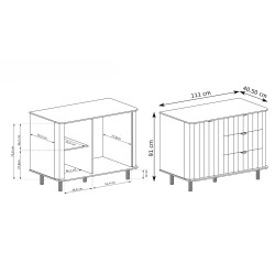 Komoda NEVADA – Nowoczesna komoda z szufladami