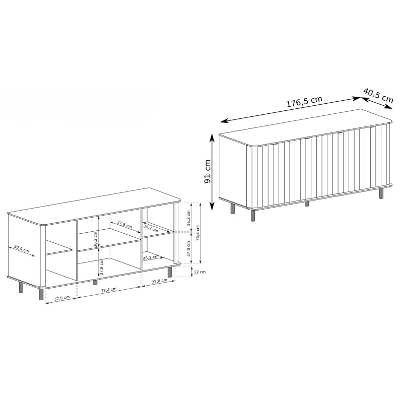 Komoda NEVADA – nowoczesna i pojemna komoda z szafkami