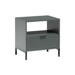 szafka nocna z ryflowanym frontem