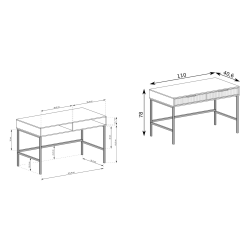 Nowoczesna konsola z ryflowanym frontem Linna