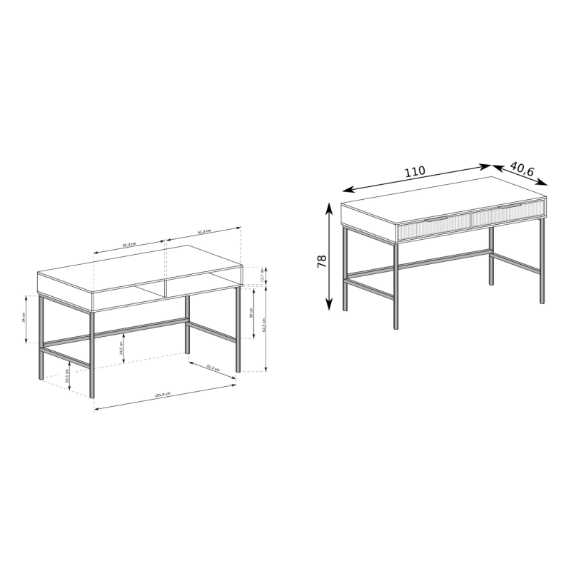 Nowoczesna konsola z ryflowanym frontem Linna