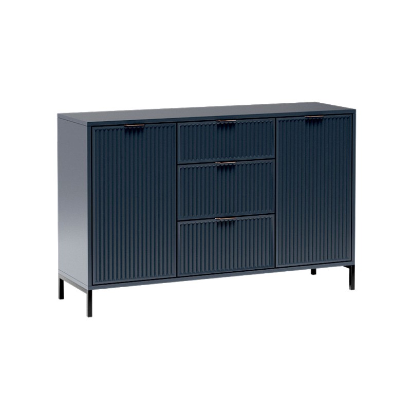 Duża Komoda Linna z Ryflowanym Frontem