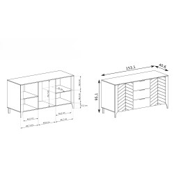 Komoda LUME – nowoczesna komoda z szufladami i szafkami | Kolekcja Lume