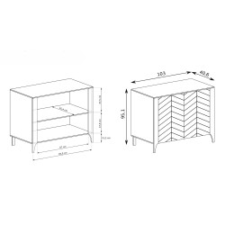 Komoda dwudrzwiowa Lume – styl i funkcjonalność
