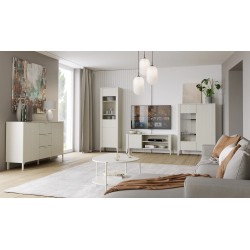 Szafka RTV LUME 135 cm – Nowoczesna i funkcjonalna do małych wnętrz